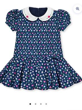 Florence Eiseman Navy Floral Dress SZ 2T